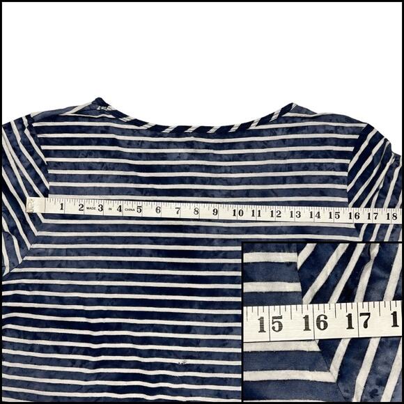 New Directions Woman Tie Dye 3/4 Sleeves Asymmetrical Tunic Plus Size 3X V-Neck - Picture 9 of 15